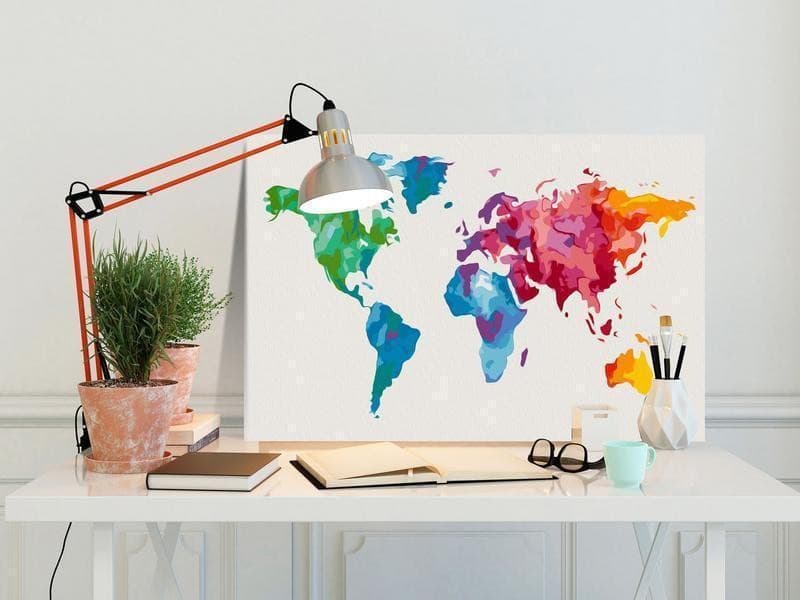 Quadro fai da te Colours of the World in Dipingere con i numeri Collezione Casa - Trebisacce, commercioVirtuoso.it