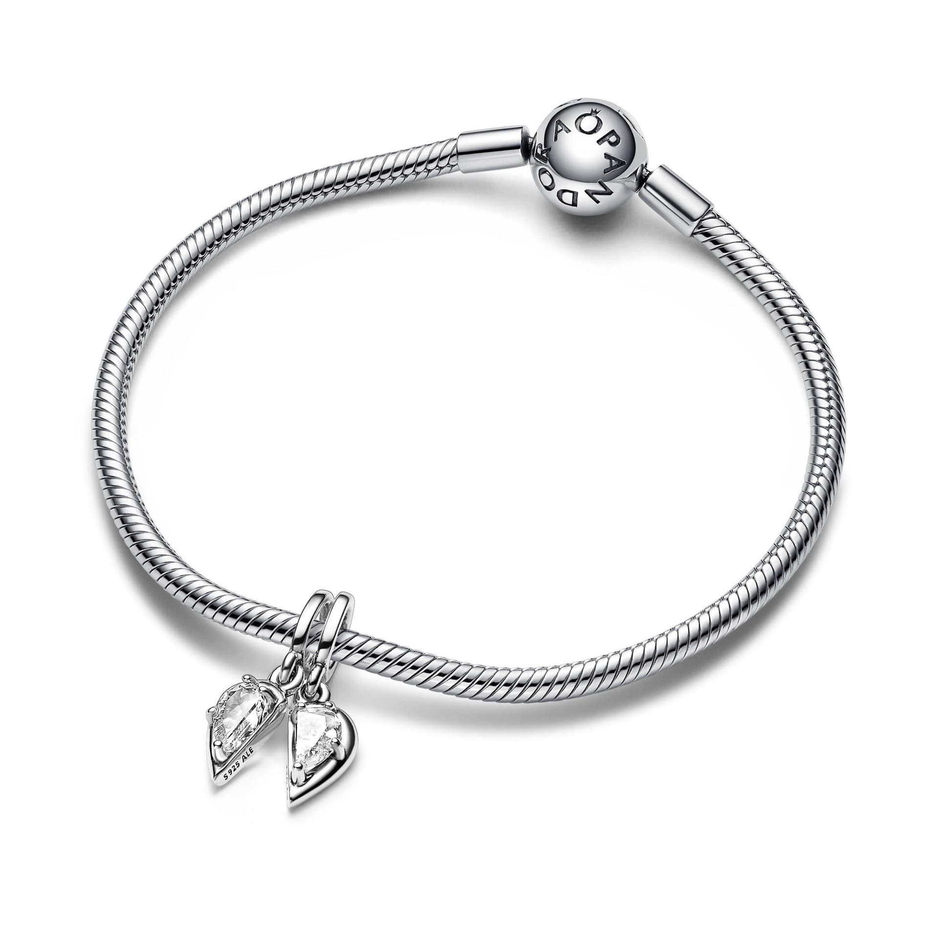 Pandora - Charm Pendente Cuore Mamma e Figlia Divisibile in Bead Charm Alba Gioielli - Casoria, commercioVirtuoso.it