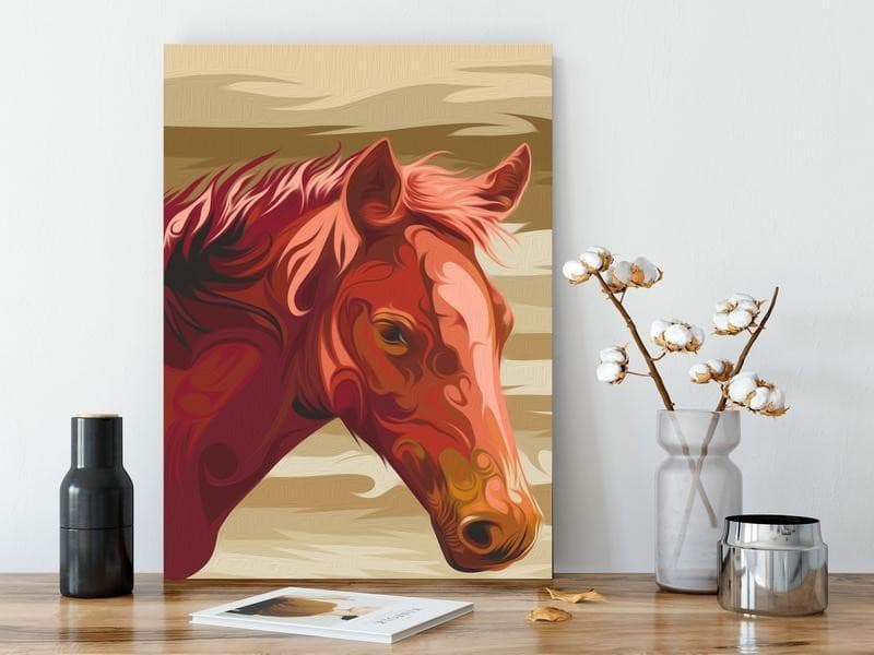 Quadro fai da te Cavallo di baia in Dipingere con i numeri Collezione Casa - Trebisacce, commercioVirtuoso.it