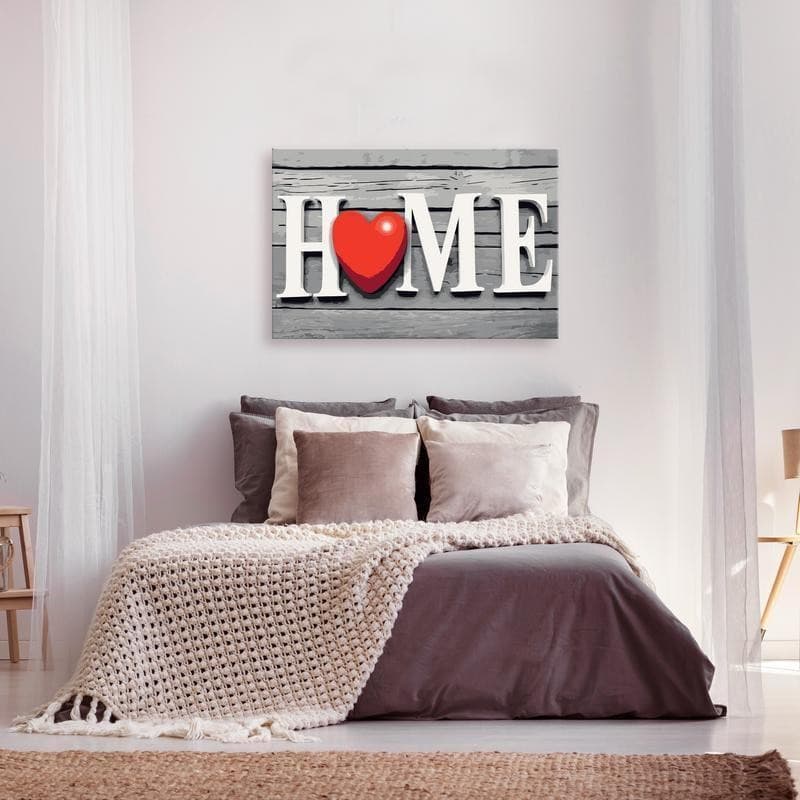 Quadro fai da te Home with Red Heart in Poster e stampe Collezione Casa - Trebisacce, commercioVirtuoso.it