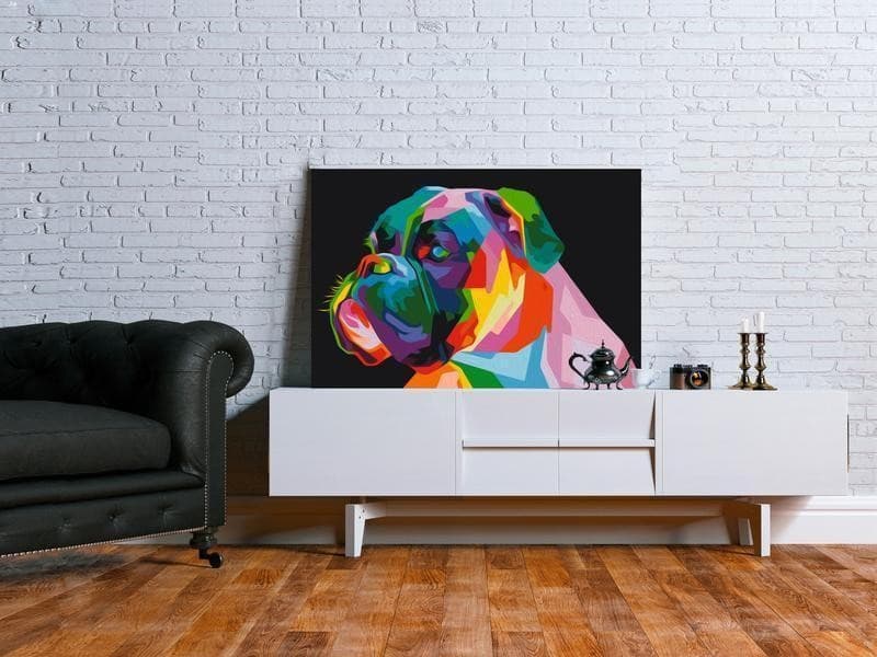 Quadro fai da te Colourful Boxer in Kit per pittura diamante Collezione Casa - Trebisacce, commercioVirtuoso.it