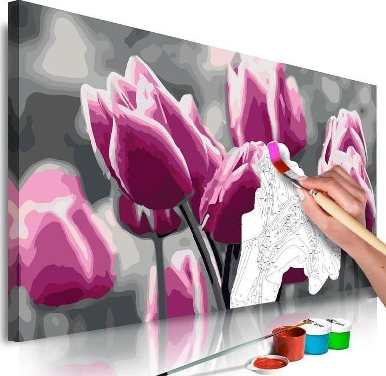 Quadro fai da te  Campo di tulipani