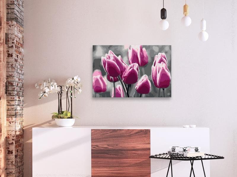 Quadro fai da te Campo di tulipani in Dipingere con i numeri Collezione Casa - Trebisacce, commercioVirtuoso.it