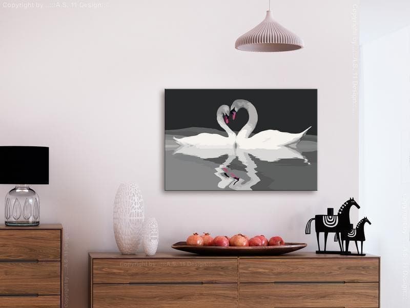Quadro fai da te Coppia di cigni in Kit per pittura diamante Collezione Casa - Trebisacce, commercioVirtuoso.it
