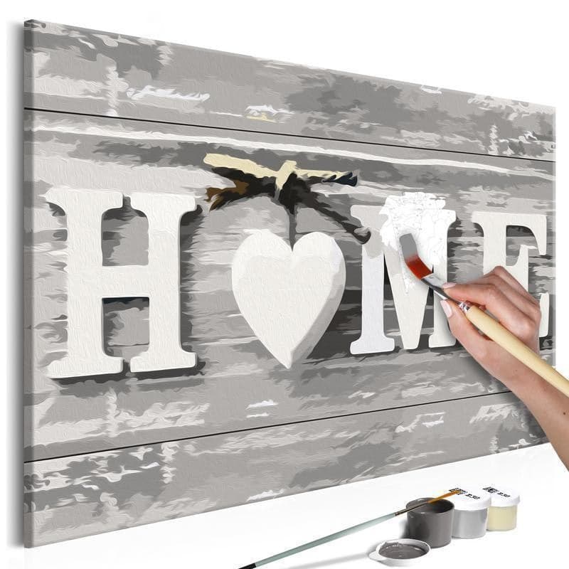 Quadro fai da te  Home (scritta)