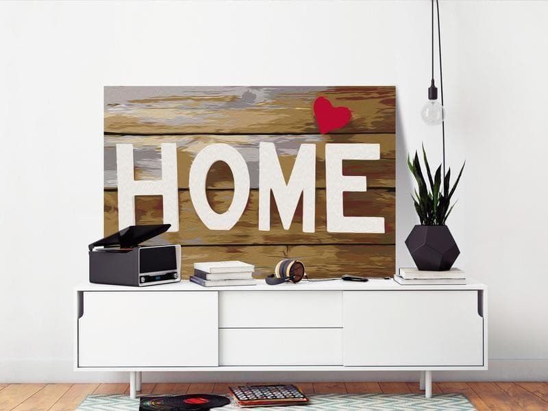Quadro fai da te Home with Heart in Poster e stampe Collezione Casa - Trebisacce, commercioVirtuoso.it