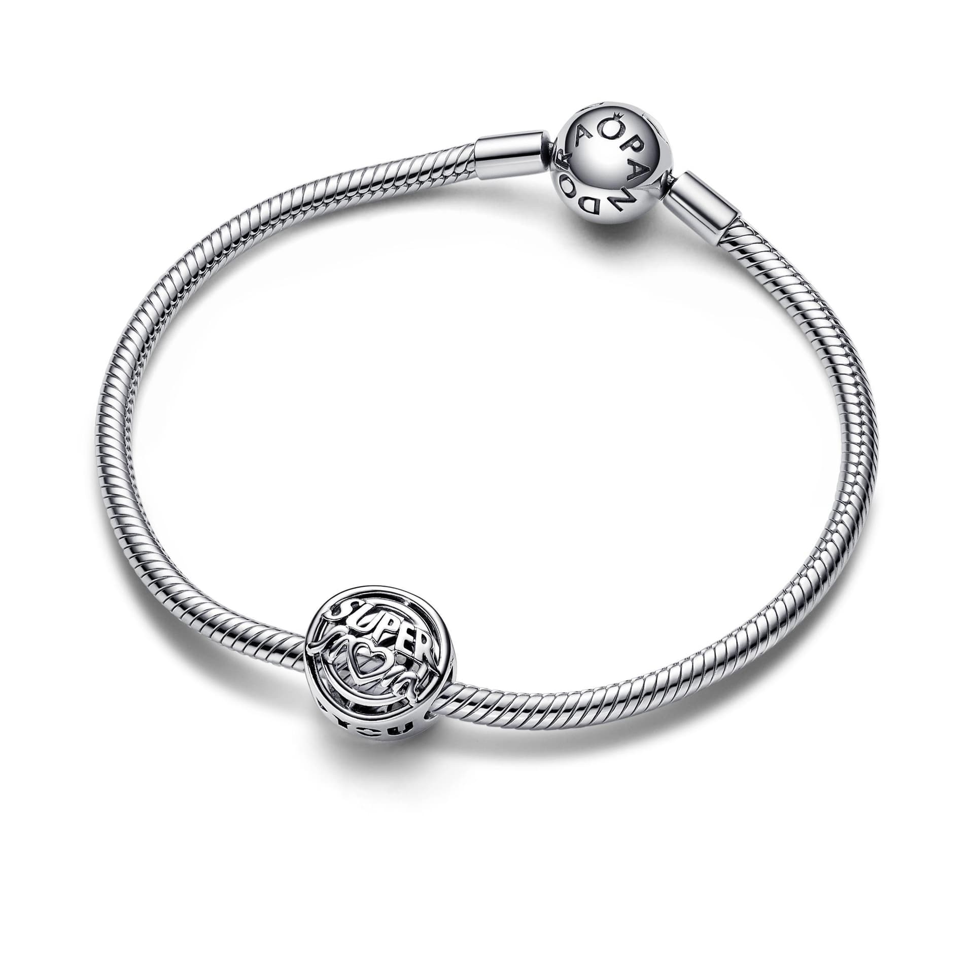 Pandora - Charm Openwork "Super Mom" in Bead Charm Alba Gioielli - Casoria, commercioVirtuoso.it