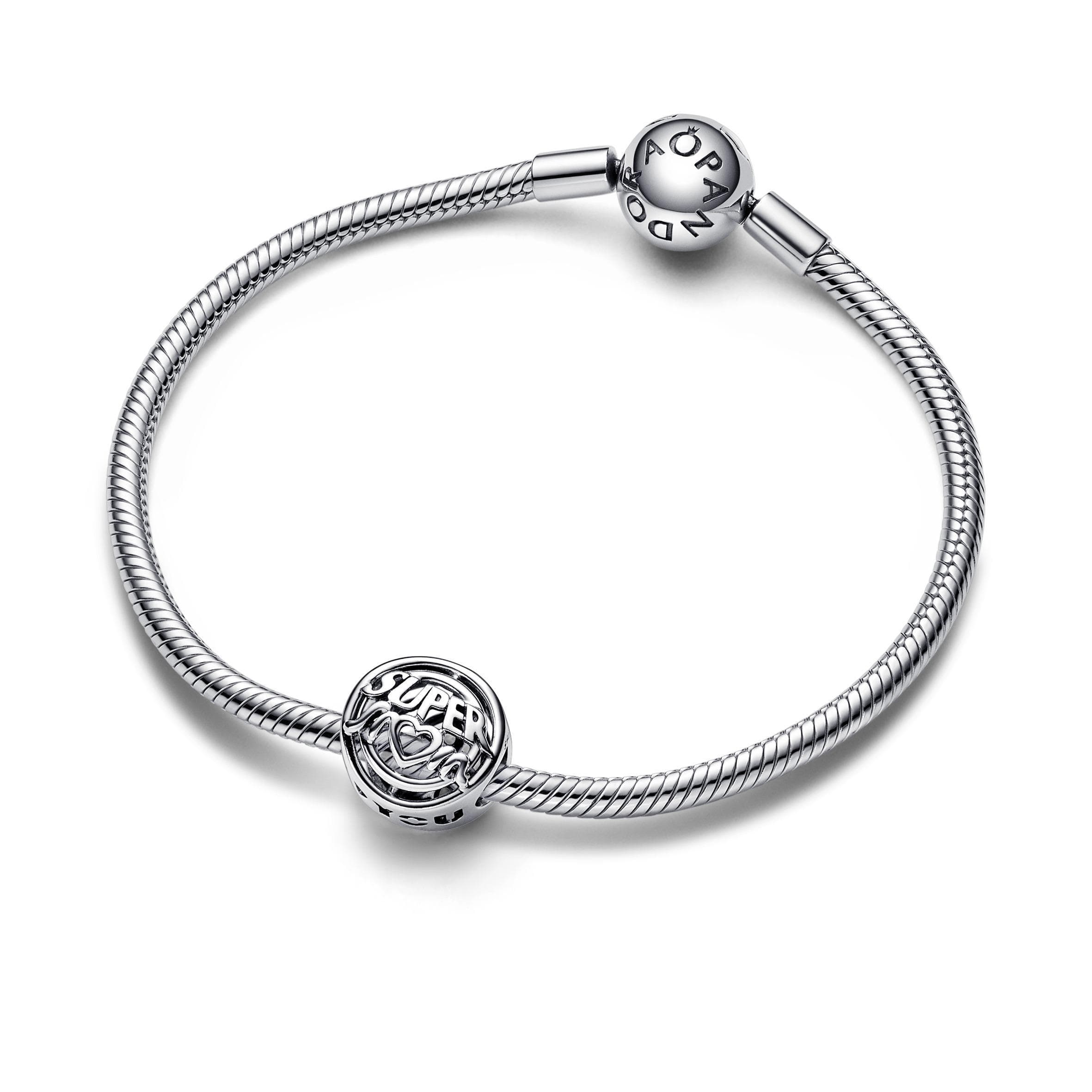 Pandora - Charm Openwork "Super Mom" in Bead Charm Alba Gioielli - Casoria, commercioVirtuoso.it