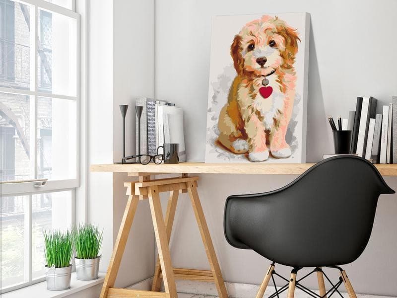 Quadro fai da te Cagnolino (cucciolo) in Dipingere con i numeri Collezione Casa - Trebisacce, commercioVirtuoso.it