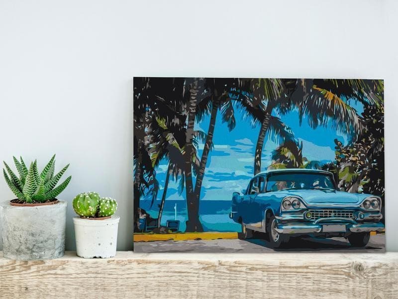 Quadro fai da te Car under Palm Trees in Poster e stampe Collezione Casa - Trebisacce, commercioVirtuoso.it