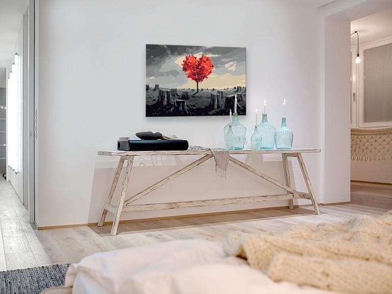 Quadro fai da te Albero a forma di cuore in Dipingere con i numeri Collezione Casa - Trebisacce, commercioVirtuoso.it