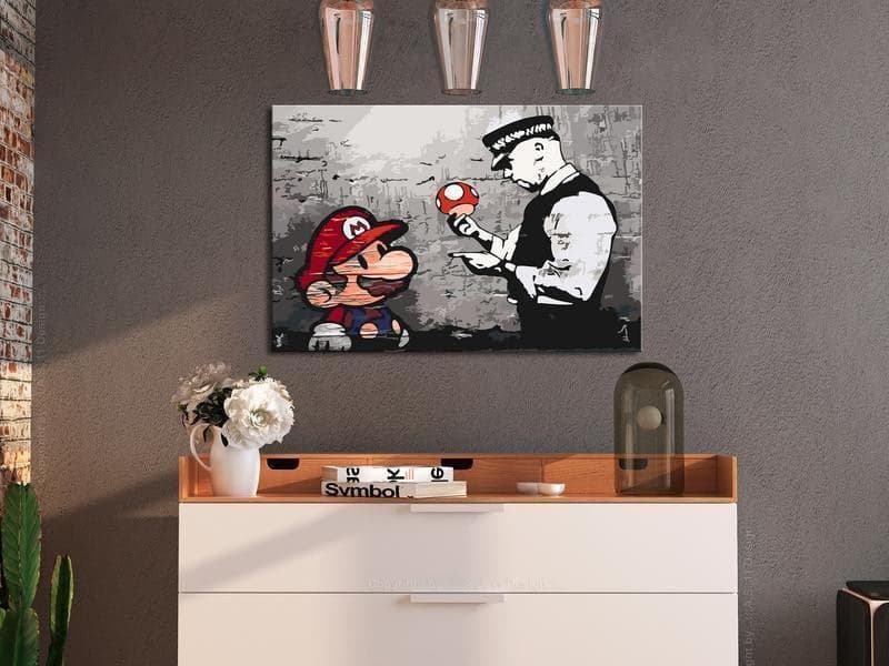 Quadro fai da te Mario (Banksy) in Poster e stampe Collezione Casa - Trebisacce, commercioVirtuoso.it