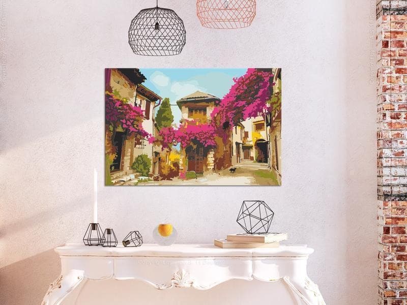 Quadro fai da te Cittadina mediterranea in Dipingere con i numeri Collezione Casa - Trebisacce, commercioVirtuoso.it