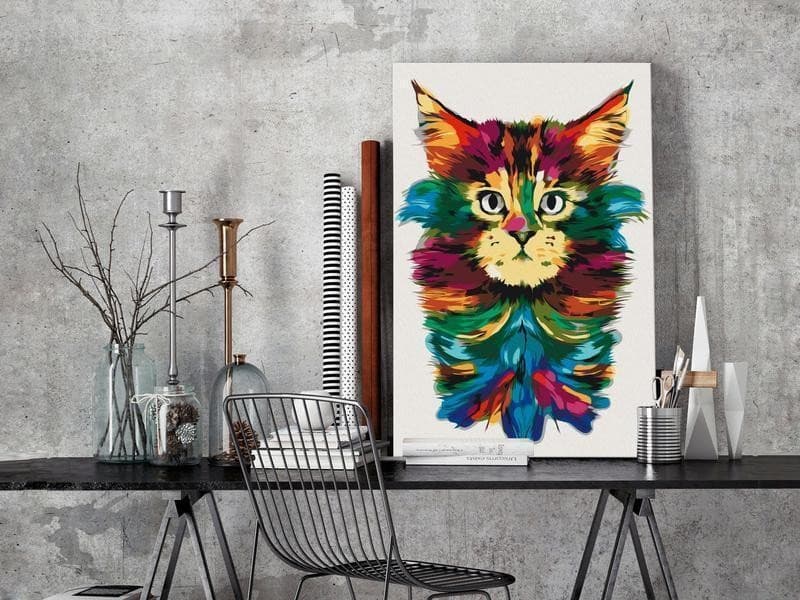 Quadro fai da te Gatto in Dipingere con i numeri Collezione Casa - Trebisacce, commercioVirtuoso.it