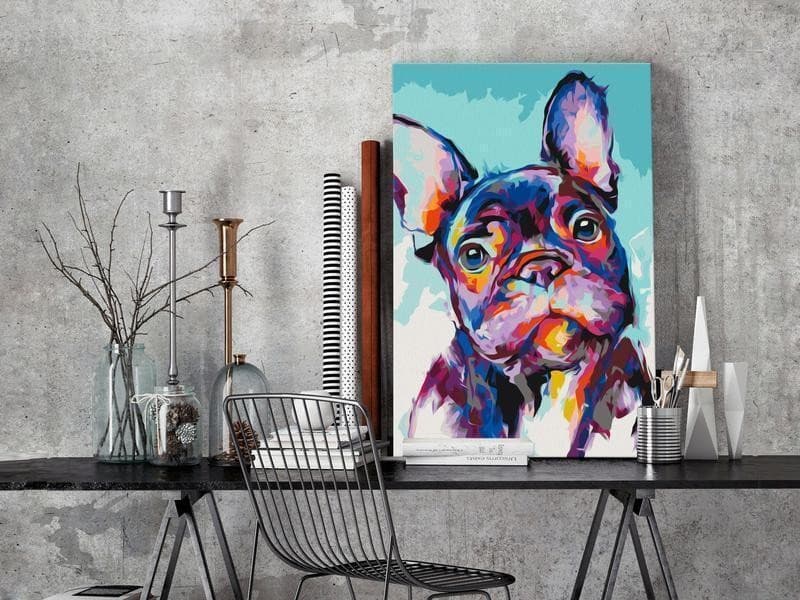 Quadro fai da te Bulldog Portrait in Dipingere con i numeri Collezione Casa - Trebisacce, commercioVirtuoso.it