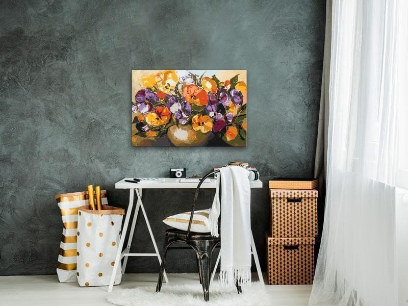 Quadro fai da te Viole del pensiero nel vaso in Dipingere con i numeri Collezione Casa - Trebisacce, commercioVirtuoso.it
