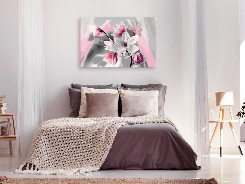 Quadro fai da te Magnolia (sfondo grigio) in Poster e stampe Collezione Casa - Trebisacce, commercioVirtuoso.it