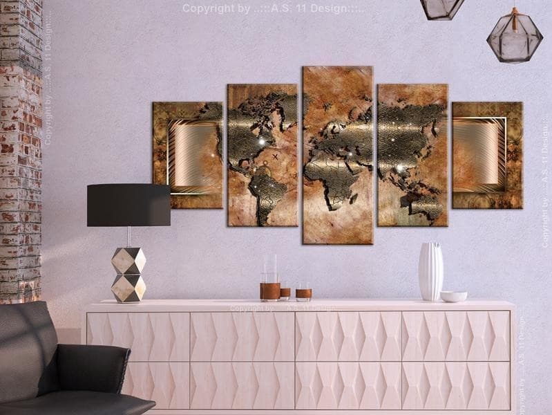 Quadro Mappa di acciaio in Sculture a parete Collezione Casa - Trebisacce, commercioVirtuoso.it