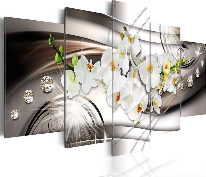 Quadro Orchidea con diamanti