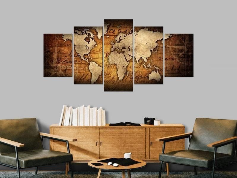 Quadri su vetro acrilico Acrylic prints – Bronze map I in Poster e stampe Collezione Casa - Trebisacce, commercioVirtuoso.it