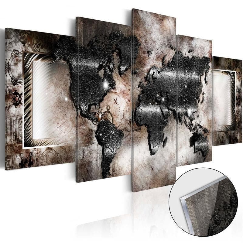 Quadri su vetro acrilico Graphite Map [Glass] in Poster e stampe Collezione Casa - Trebisacce, commercioVirtuoso.it
