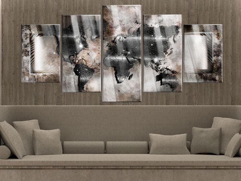 Quadri su vetro acrilico Graphite Map [Glass] in Poster e stampe Collezione Casa - Trebisacce, commercioVirtuoso.it