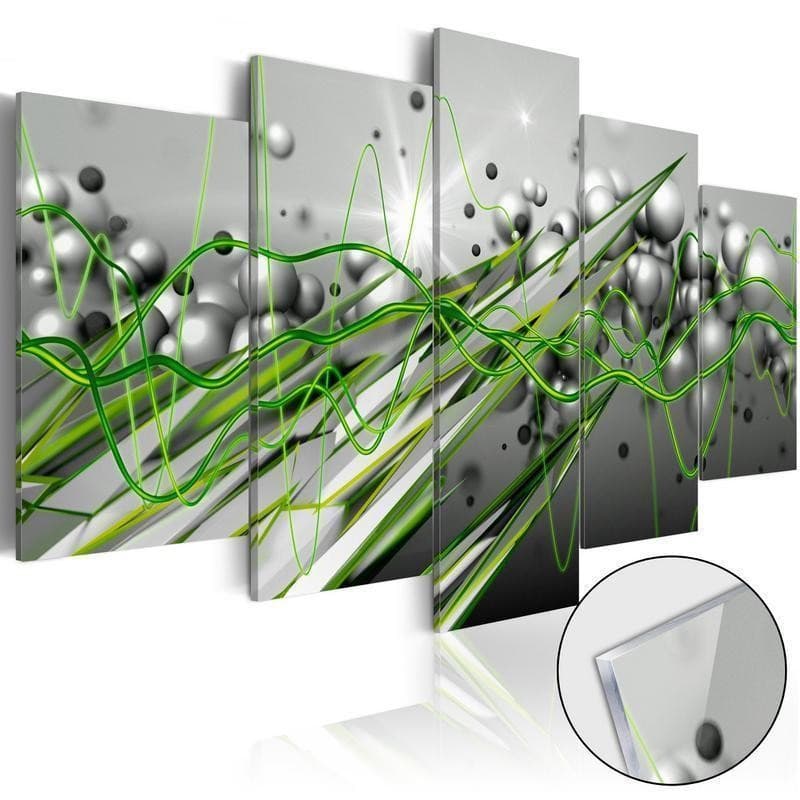 Quadri su vetro acrilico Green Rhythm [Glass] in Poster e stampe Collezione Casa - Trebisacce, commercioVirtuoso.it