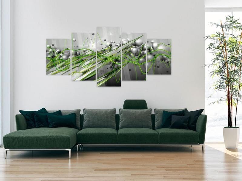 Quadri su vetro acrilico Green Rhythm [Glass] in Poster e stampe Collezione Casa - Trebisacce, commercioVirtuoso.it