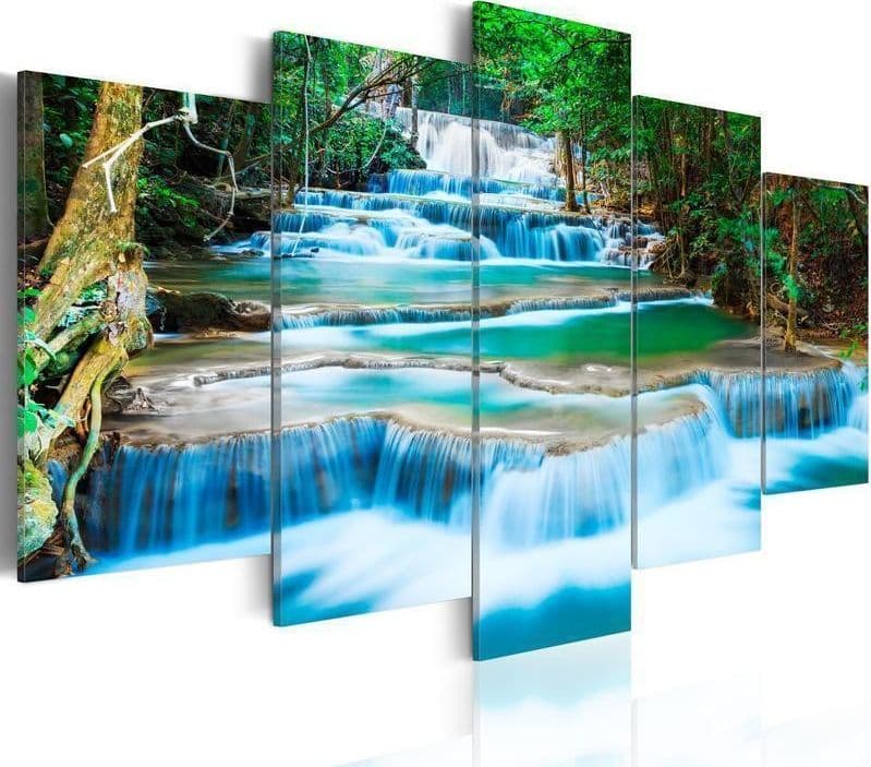 Quadro Cascata azzurra di Kanchanaburi, Thailandia in Poster e stampe Collezione Casa - Trebisacce, commercioVirtuoso.it