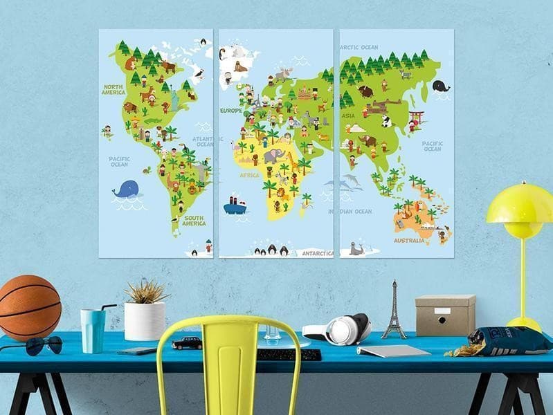 Quadri di sughero Children's World [Cork Map] in Bacheche Collezione Casa - Trebisacce, commercioVirtuoso.it