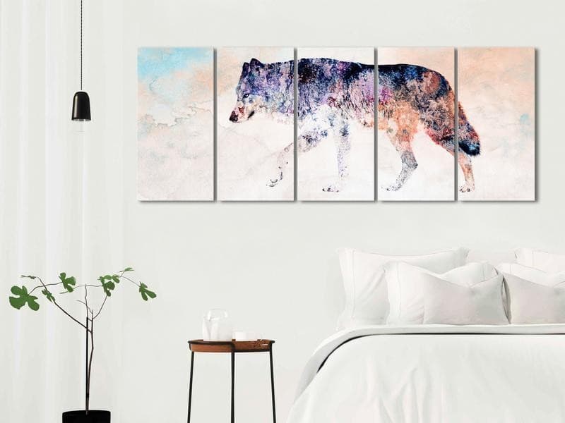 Quadro - Lonely Wolf (5 Parts) Narrow in Dipinti Collezione Casa - Trebisacce, commercioVirtuoso.it