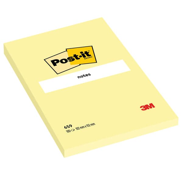Blocco 100Fg Post-It Giallo Canary 102X152Mm 659