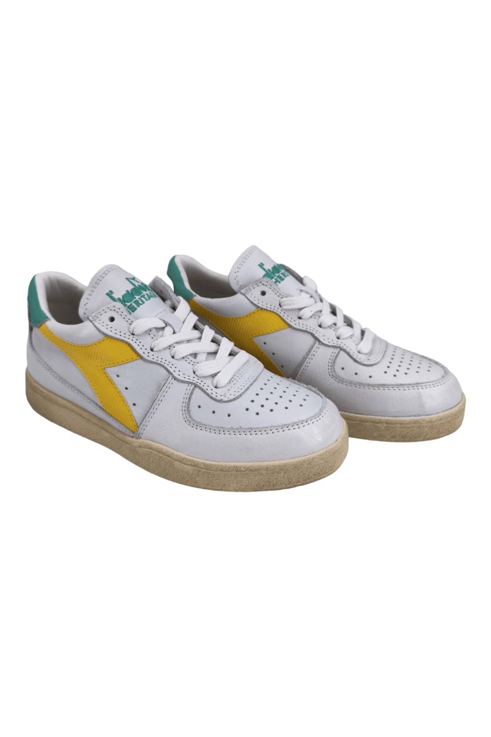 Diadora Heritage Sneakers Bianco/giallo/turchese da donna in Sneaker casual Drestige - Casamassima, commercioVirtuoso.it