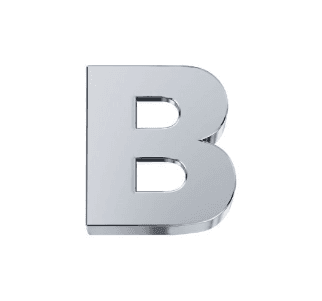 ELEMENTS - Elemento  Lettera B In Oro Bianco