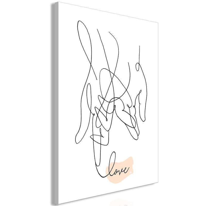 Quadro - Tangled Love (1 Part) Vertical in Poster e stampe Collezione Casa - Trebisacce, commercioVirtuoso.it