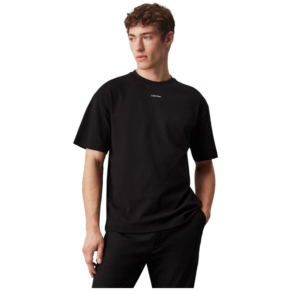 Calvin Klein t-shirt nera taglio relaxed K10K112487 T-shirt Calvin Klein