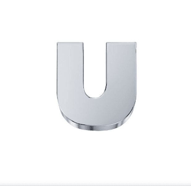 ELEMENTS - Lettera U In Oro Bianco