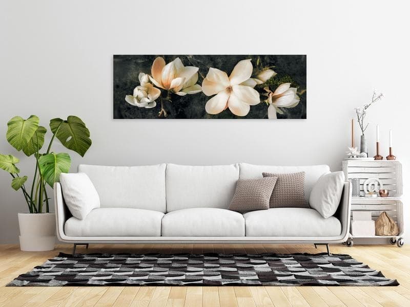 Quadro - Avant-Garde Magnolia (1 Part) Narrow Orange in Dipinti Collezione Casa - Trebisacce, commercioVirtuoso.it
