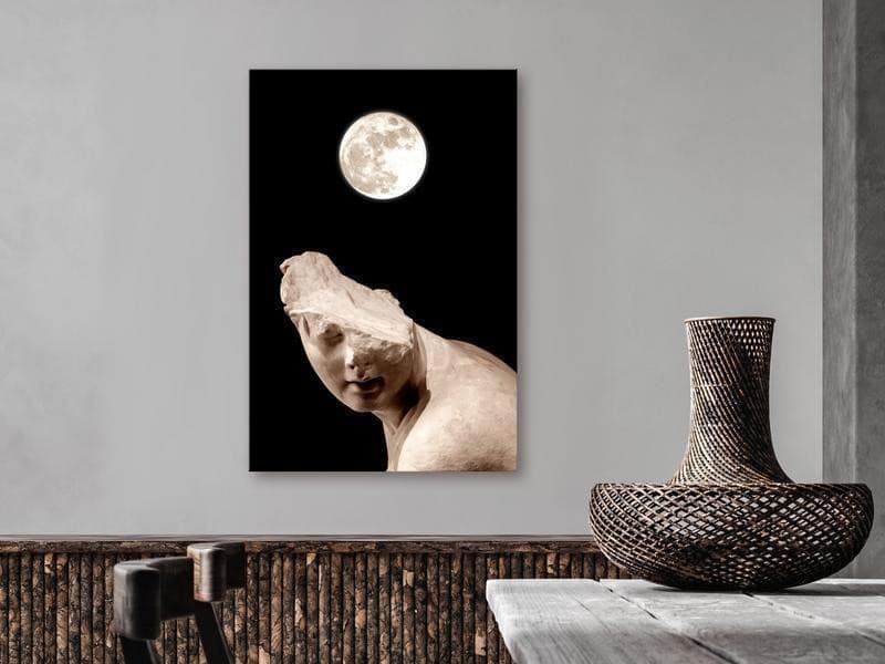 Quadro - Moon and Statue (1 Part) Vertical in Poster e stampe Collezione Casa - Trebisacce, commercioVirtuoso.it