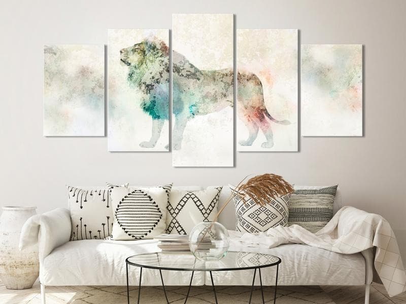 Quadro - Colourful King (5 Parts) Wide in Poster e stampe Collezione Casa - Trebisacce, commercioVirtuoso.it