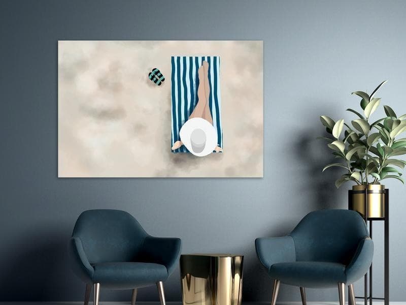 Quadro - Lady on the Beach (1 Part) Wide in Poster e stampe Collezione Casa - Trebisacce, commercioVirtuoso.it