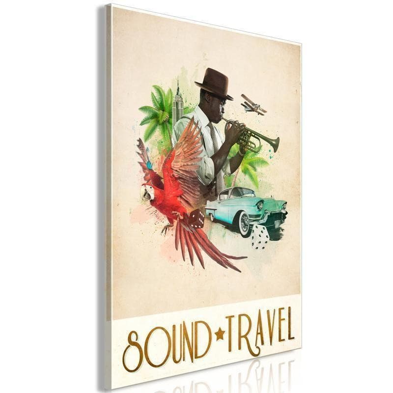 Quadro - Sound Travel (1 Part) Vertical in  Collezione Casa - Trebisacce, commercioVirtuoso.it