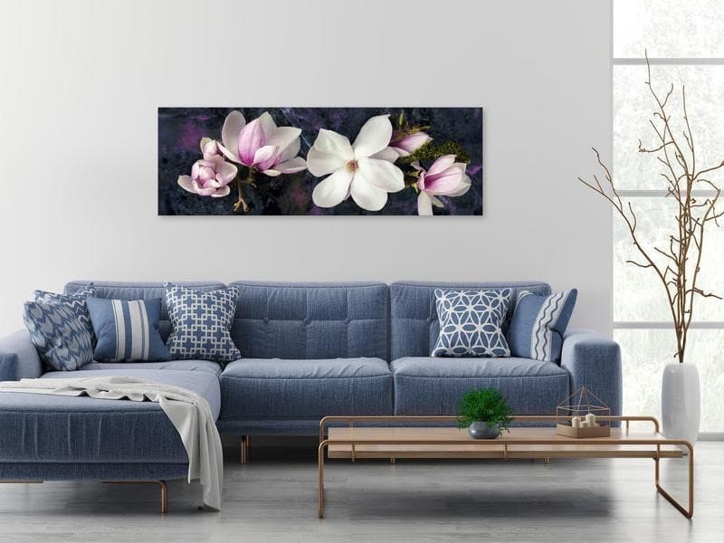 Quadro - Avant-Garde Magnolia (1 Part) Narrow Violet in Dipinti Collezione Casa - Trebisacce, commercioVirtuoso.it
