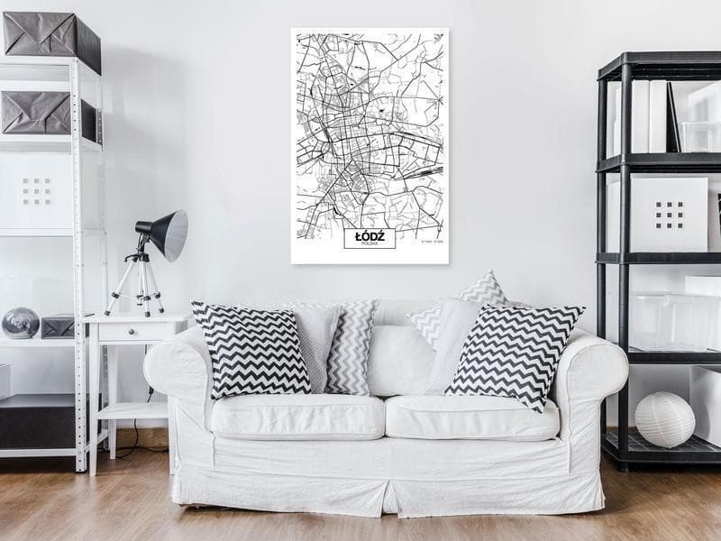 Quadro - City Plan: Lodz (1 Part) Vertical in Poster e stampe Collezione Casa - Trebisacce, commercioVirtuoso.it