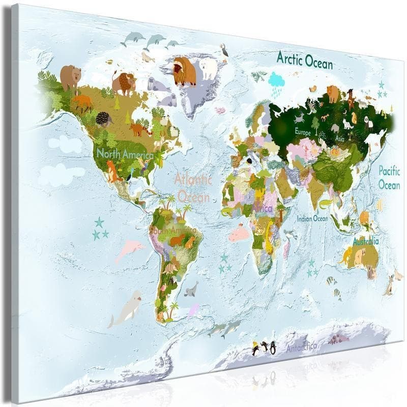 Quadro - World Animals (1 Part) Wide in Poster e stampe Collezione Casa - Trebisacce, commercioVirtuoso.it