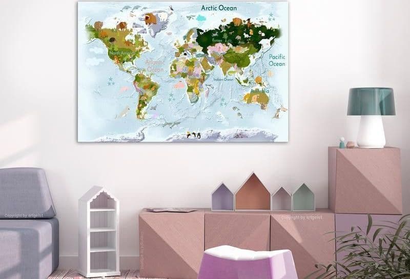 Quadro - World Animals (1 Part) Wide in Poster e stampe Collezione Casa - Trebisacce, commercioVirtuoso.it