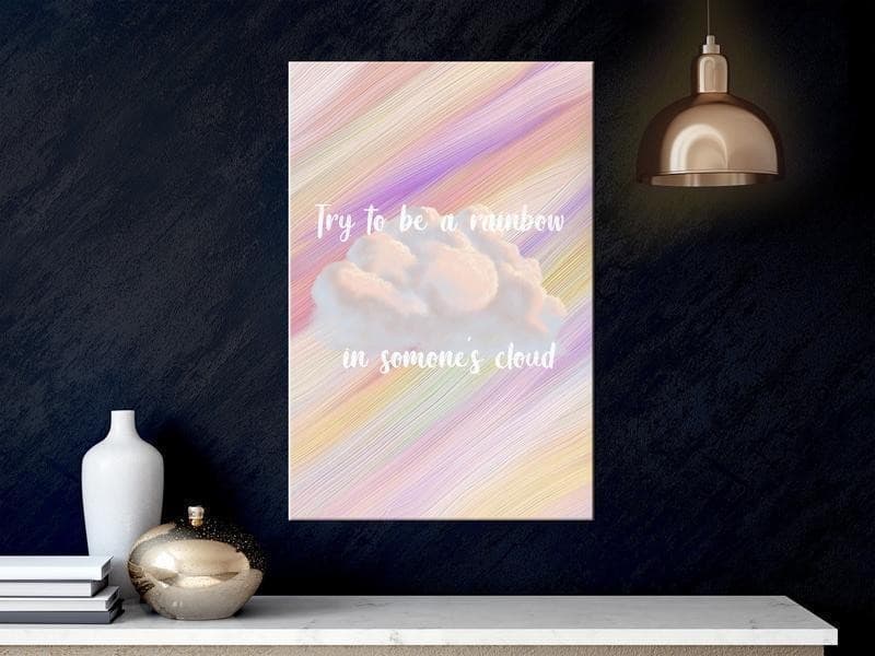 Quadro - Try to Be a Rainbow (1 Part) Vertical in Poster e stampe Collezione Casa - Trebisacce, commercioVirtuoso.it