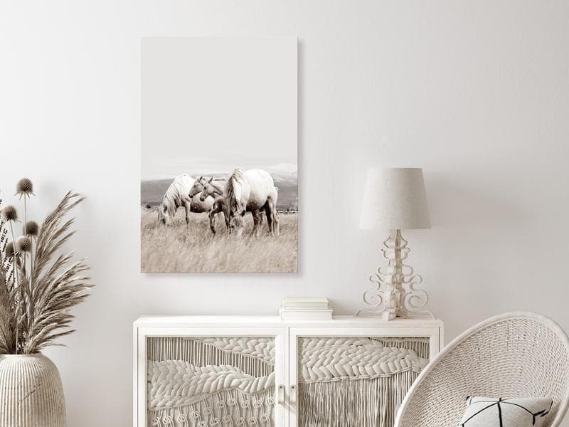 Quadro - White Horses (1 Part) Vertical in Poster e stampe Collezione Casa - Trebisacce, commercioVirtuoso.it