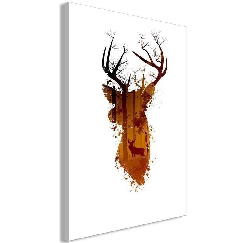 Quadro - Deer in the Morning (1 Part) Vertical in Dipinti Collezione Casa - Trebisacce, commercioVirtuoso.it