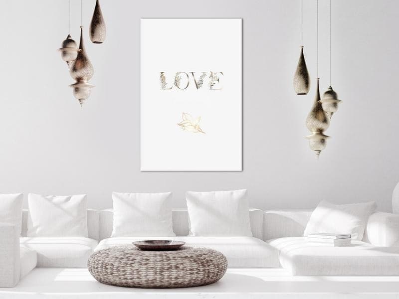 Quadro - Love Is Strength (1 Part) Vertical in Poster e stampe Collezione Casa - Trebisacce, commercioVirtuoso.it
